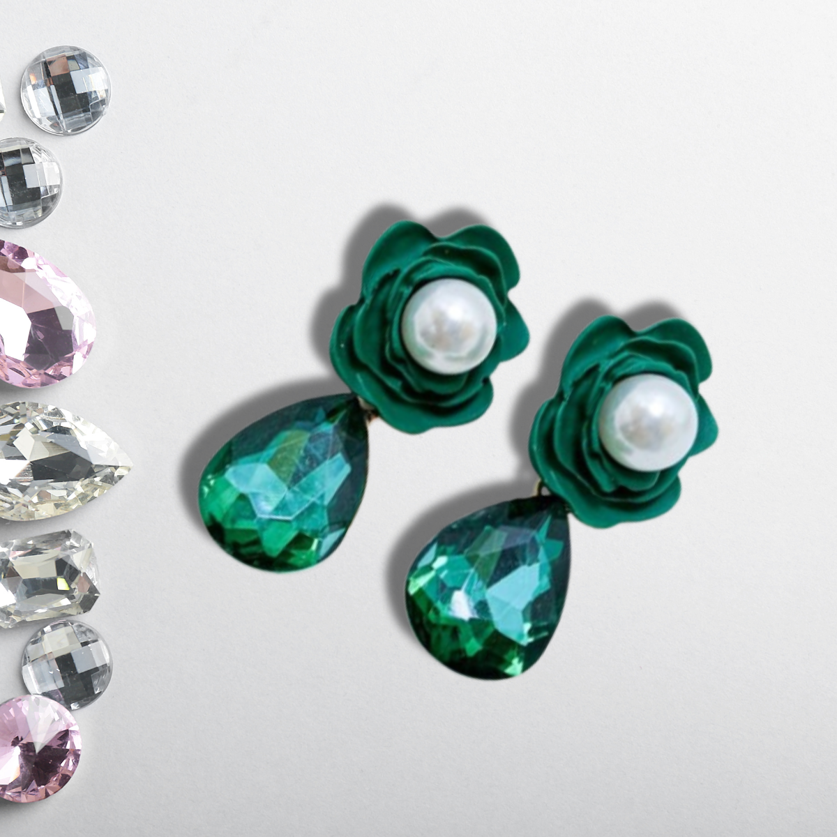 Pearl & Diamond Drop Earrings AJ08221634