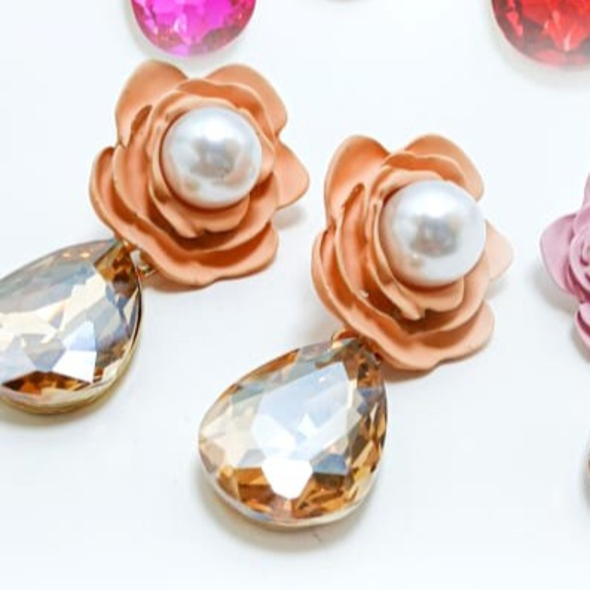 Pearl & Diamond Drop Earrings AJ08221634