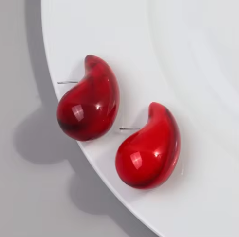 Chunky Acrylic Droplet Water Drop Earrings NM5382