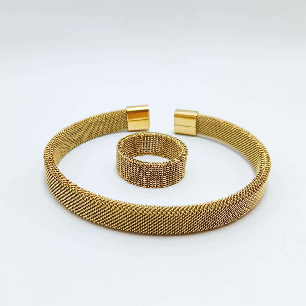 Stainless Steel Handcuff & Ring AJ081802314