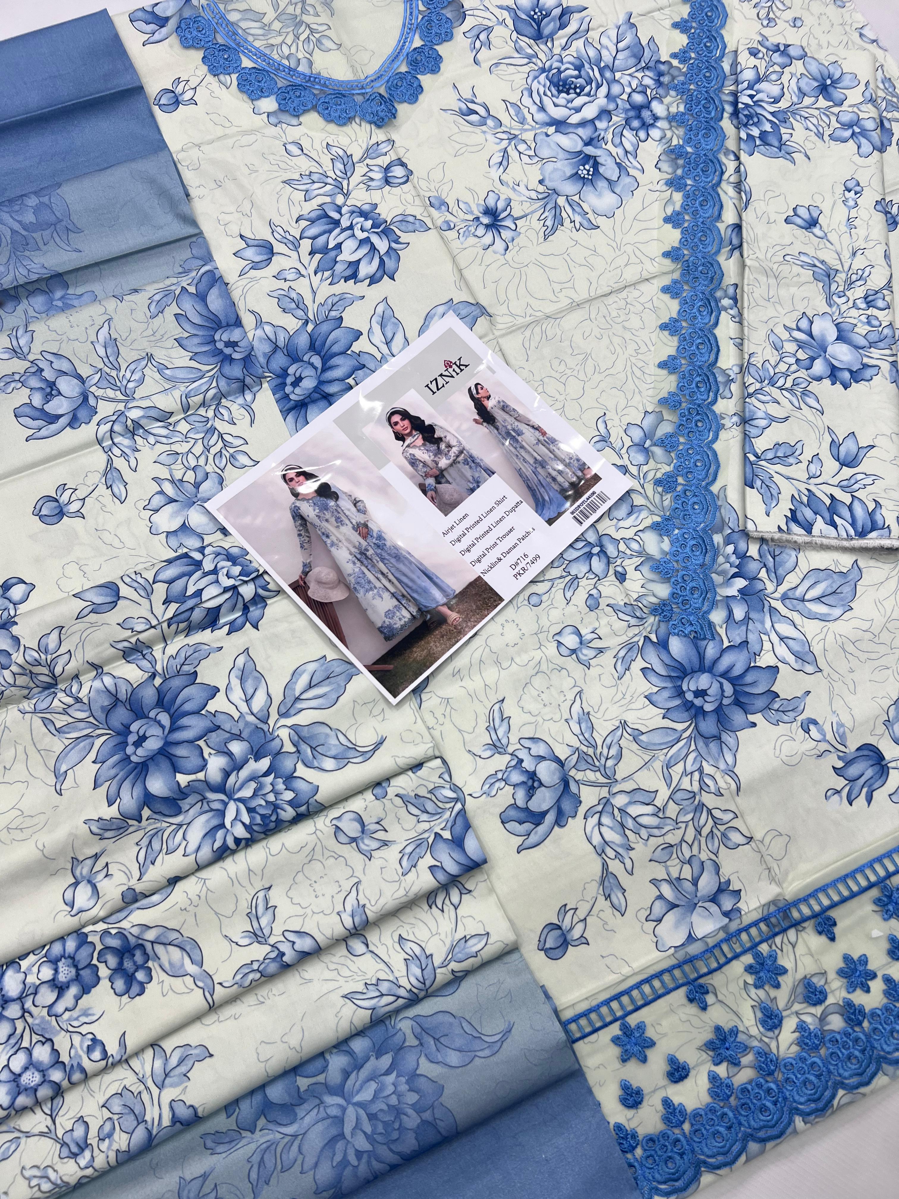 Unstitched Diamond Linen 3pc SS08251254