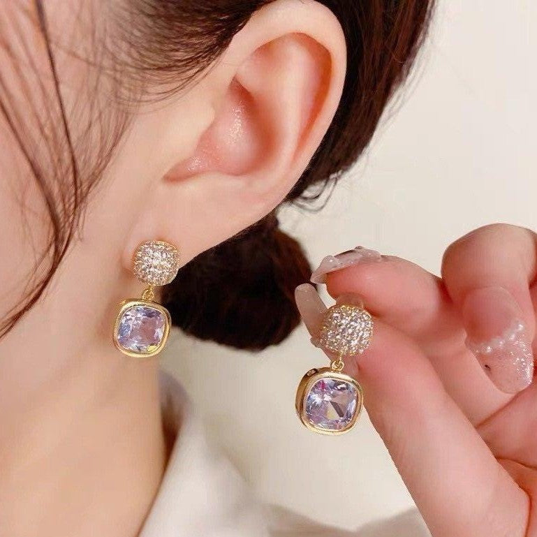 Square Cushion Drop Earring SWS5397