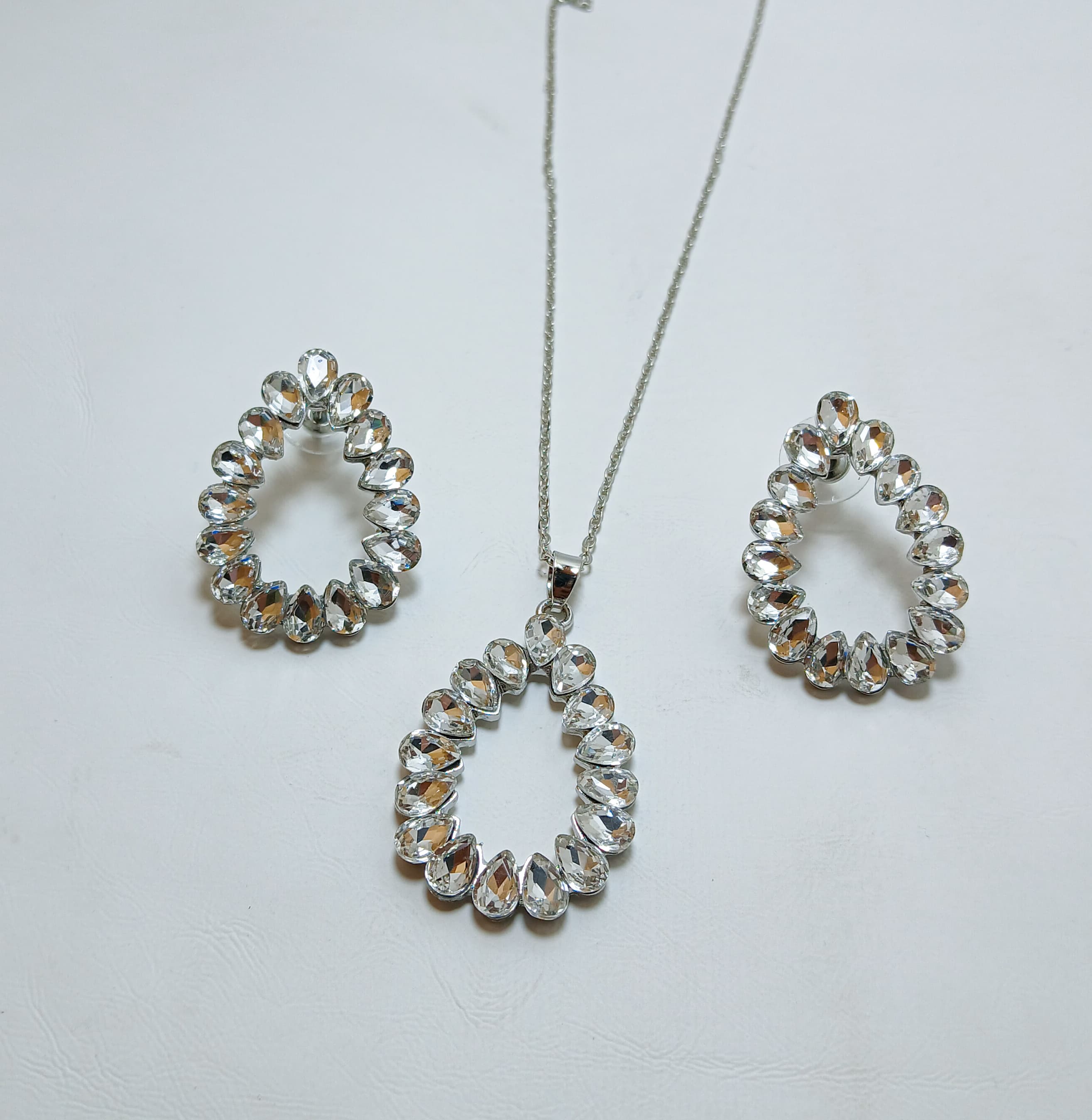 Zircon Drops Pendant & Earrings