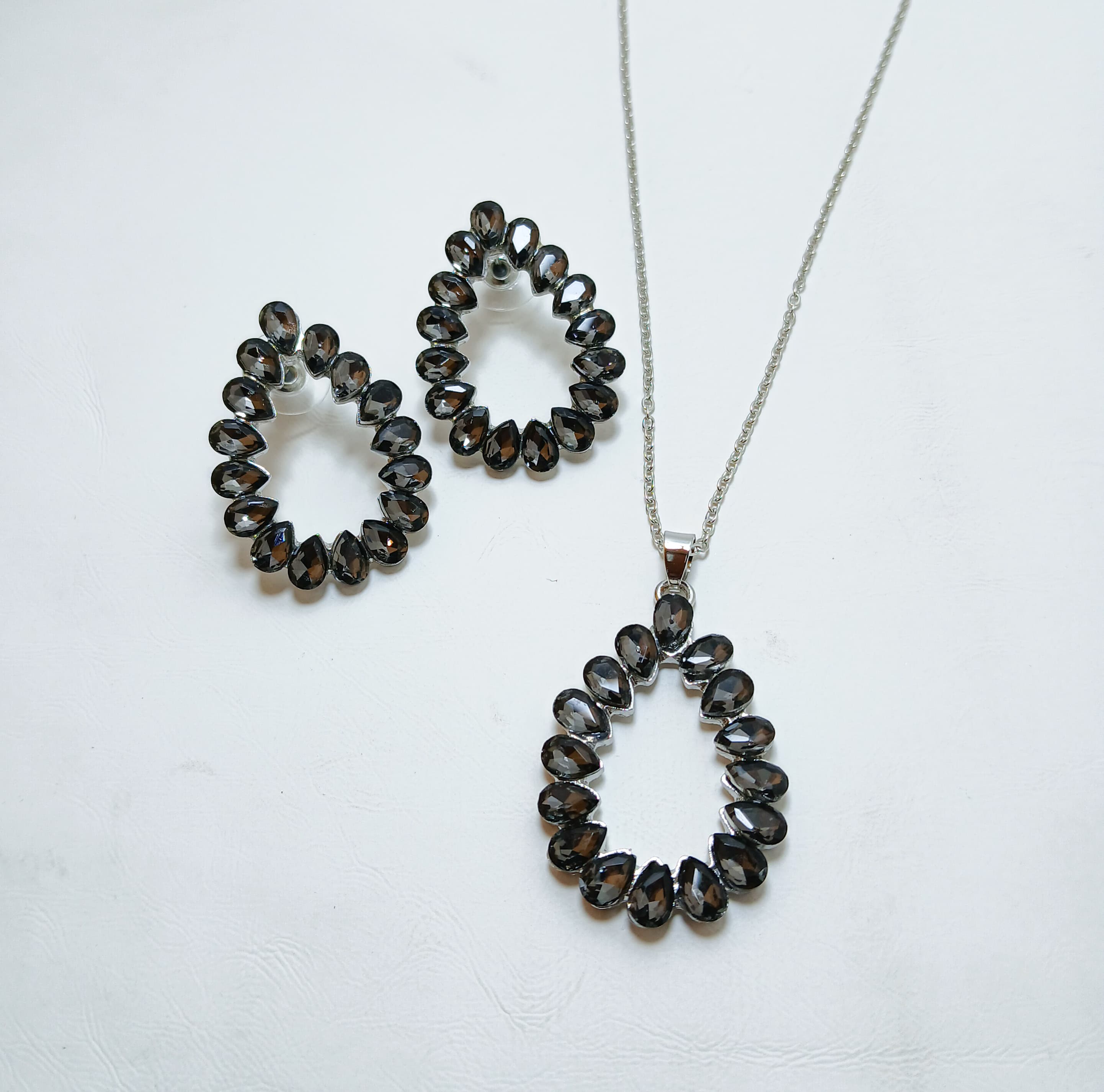 Zircon Drops Pendant & Earrings