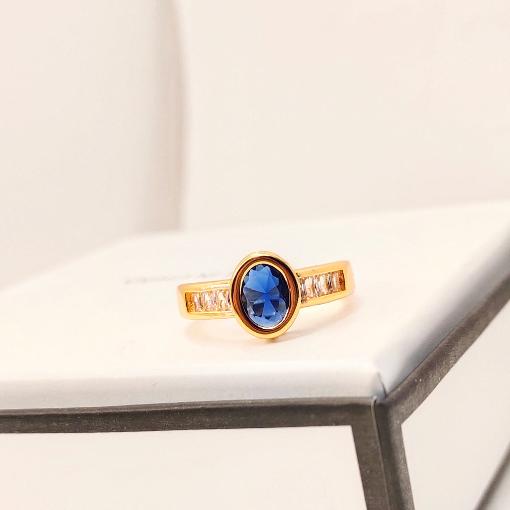 The Gull Blue Sapphire Imitation Ring NM53751