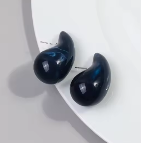 Chunky Acrylic Droplet Water Drop Earrings NM5382