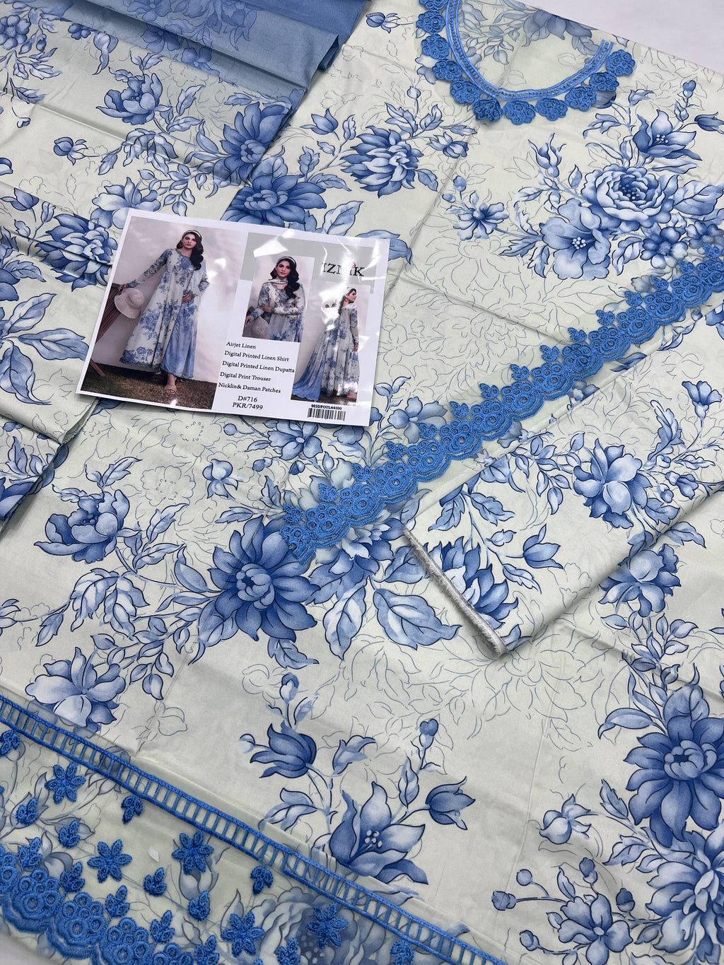 Unstitched Diamond Linen 3pc SS08251254