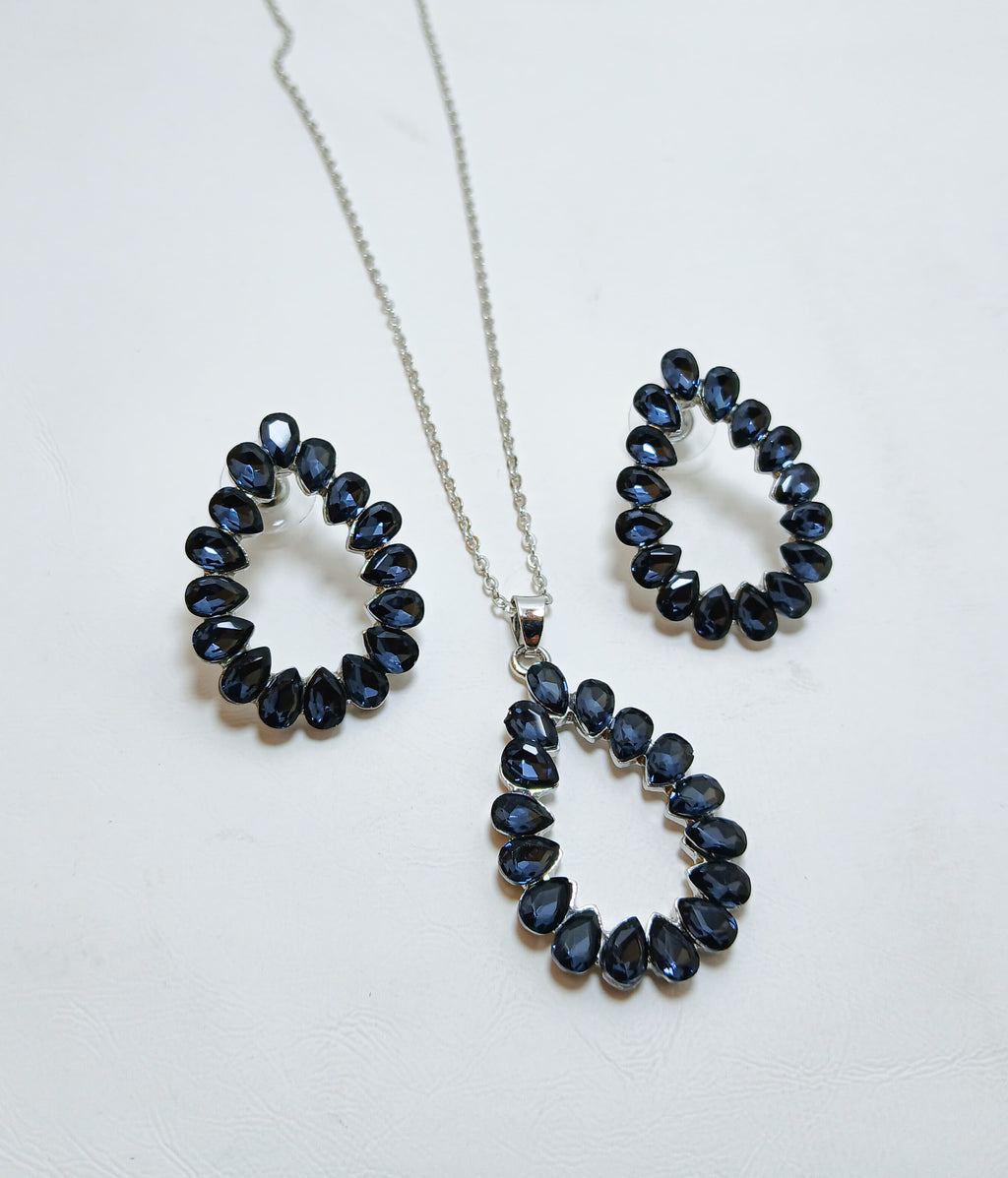 Zircon Drops Pendant & Earrings
