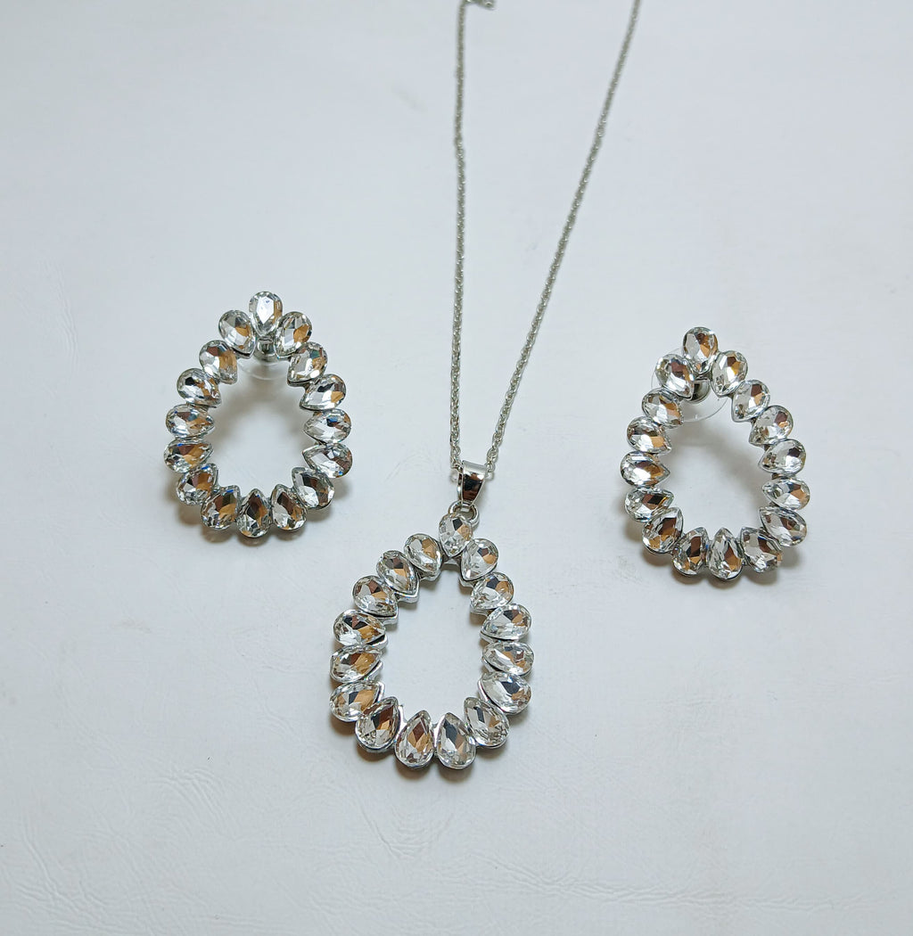 Zircon Drops Pendant & Earrings