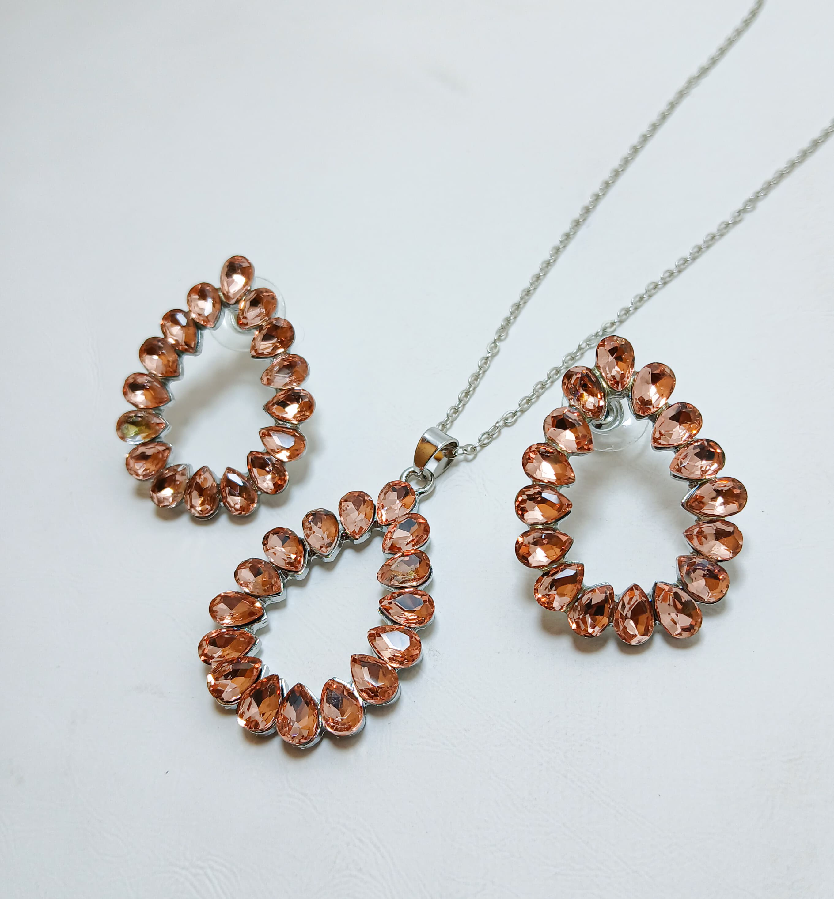 Zircon Drops Pendant & Earrings