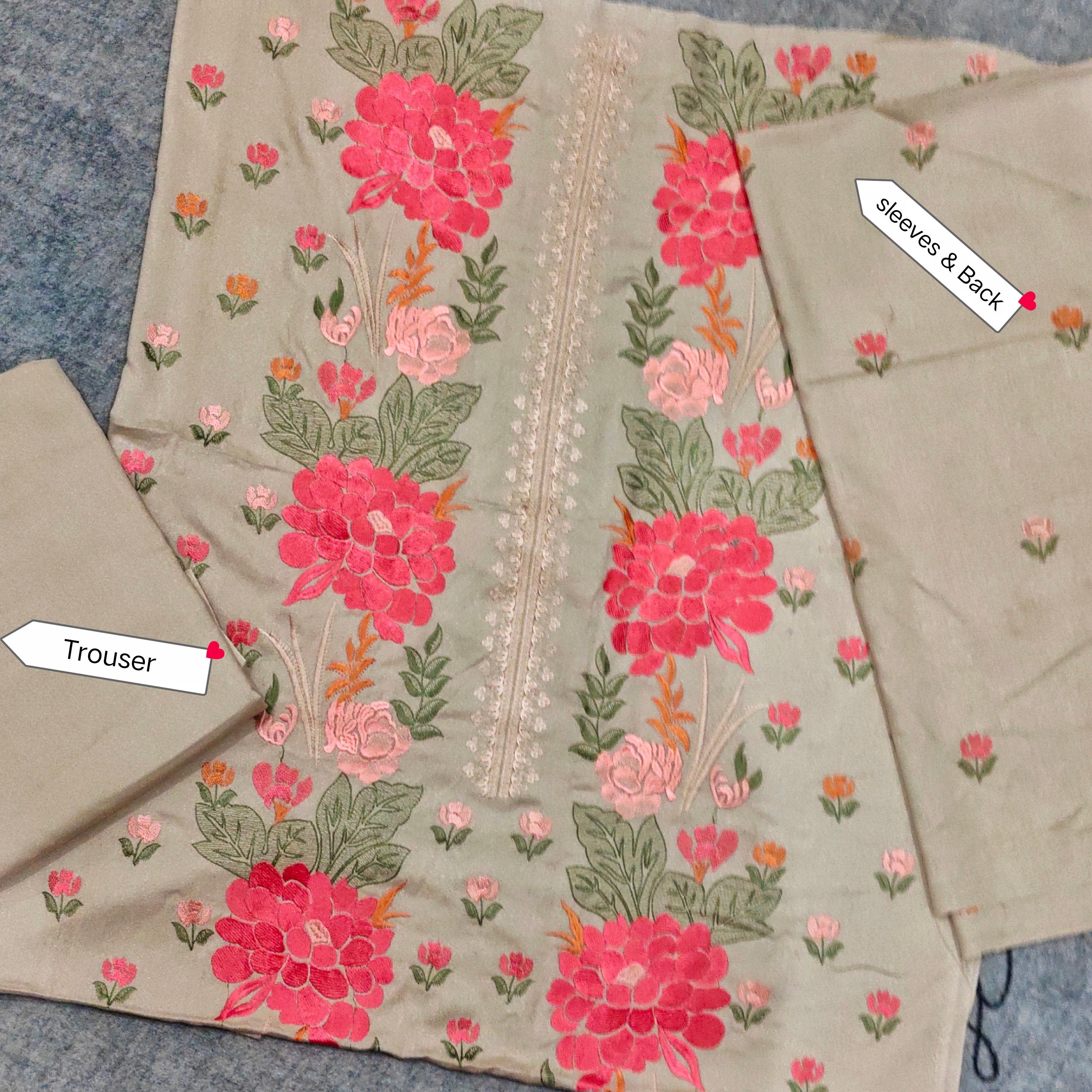 Embroidered 2 Piece Unstitched Premium Winter Marina Soft